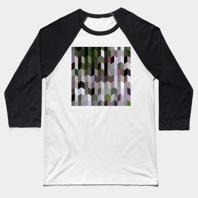 Chinese Violet Purple Abstract Low Polygon Background Baseball T-Shirt by retrovectors